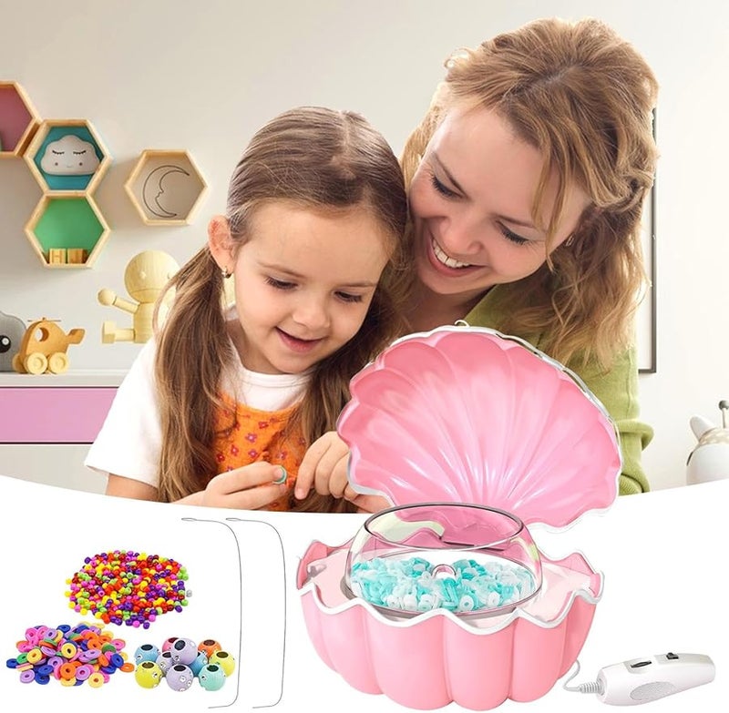 Pink Electric Bead Spinner Bracelet Maker Machine Adjustable Speed USB Charging Jewelry Craft Tool - Image 5