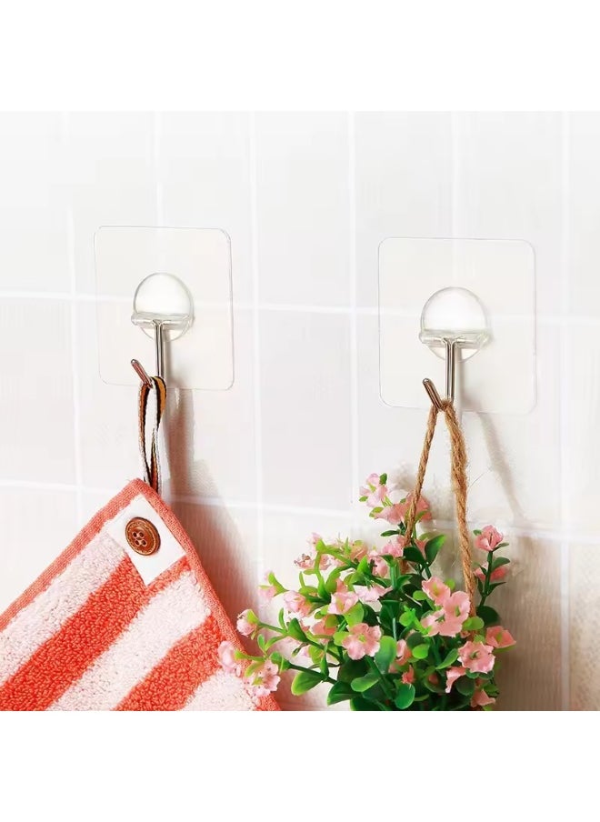 Generic 12 Piece Heavy Duty Wall Hooks Transparent,5kg Weight Capacity, clear, No Drilling Required  - Image 3