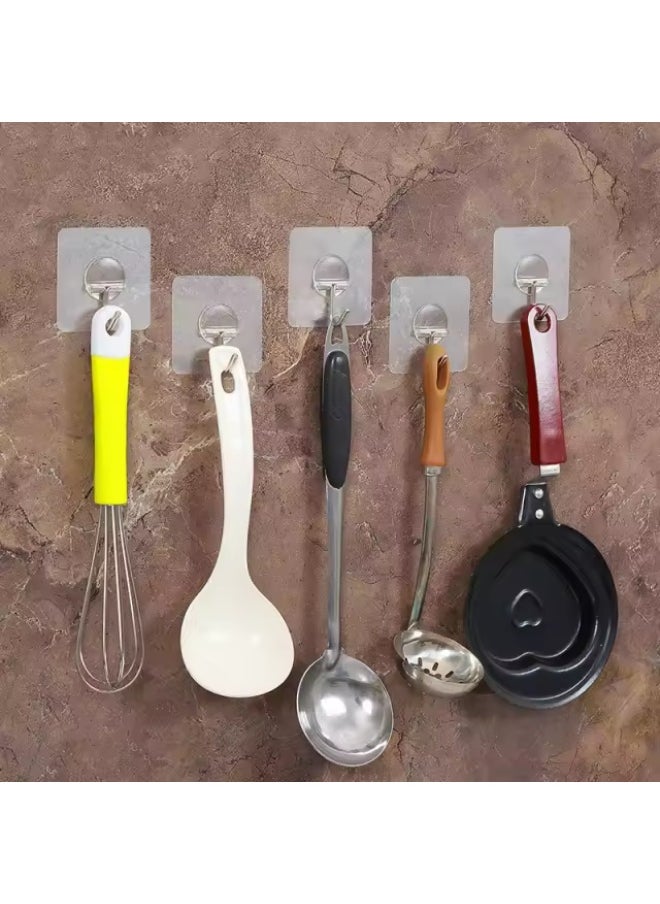 Generic 12 Piece Heavy Duty Wall Hooks Transparent,5kg Weight Capacity, clear, No Drilling Required  - Image 5