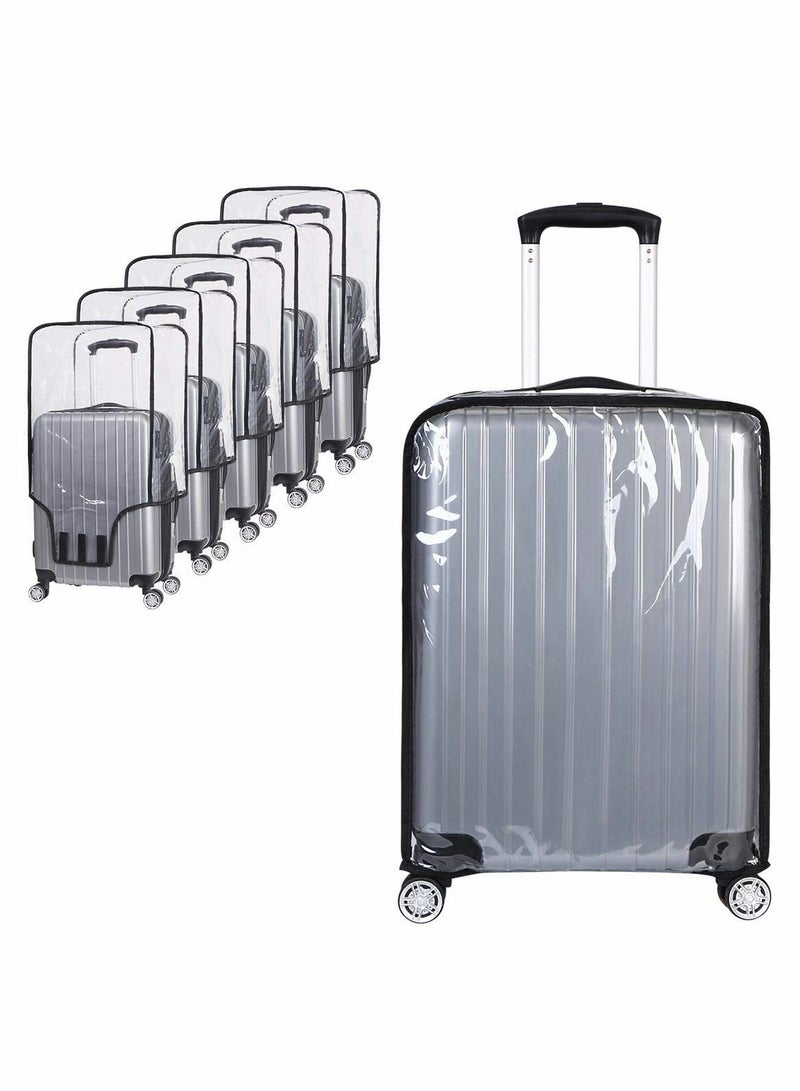 Excefore Clear PVC Suitcase Cover Protectors, Travel Luggage Trolley Case Cover (24 Inch) - Image 1