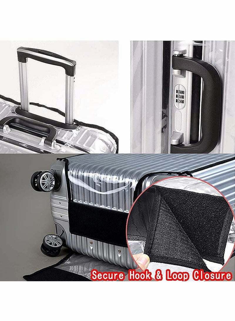 Excefore Clear PVC Suitcase Cover Protectors, Travel Luggage Trolley Case Cover (24 Inch) - Image 5