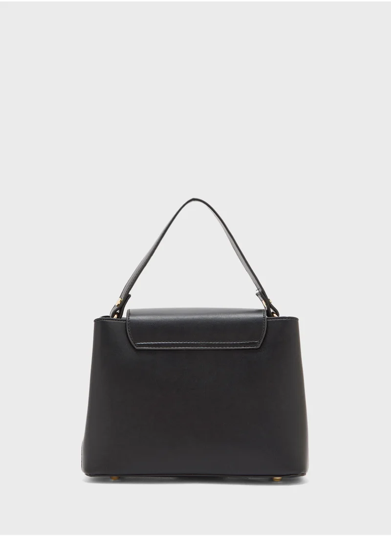 ELLA Minimalist Metal Trim Satchel Bag