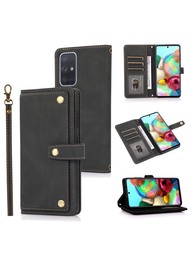 S-TOP Case For Samsung Galaxy A71 4G PU + TPU Horizontal Flip Leather Case with Holder & Card Slot & Wallet & Lanyard - Image 1