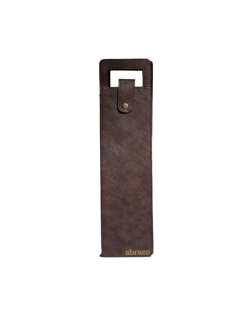 abrazo abrazo Faux Leather Wine Bottle Holder Wine Gift Bag HotCold Container CoverCase Bag Bottle Carry Bag Brown  - Image 2