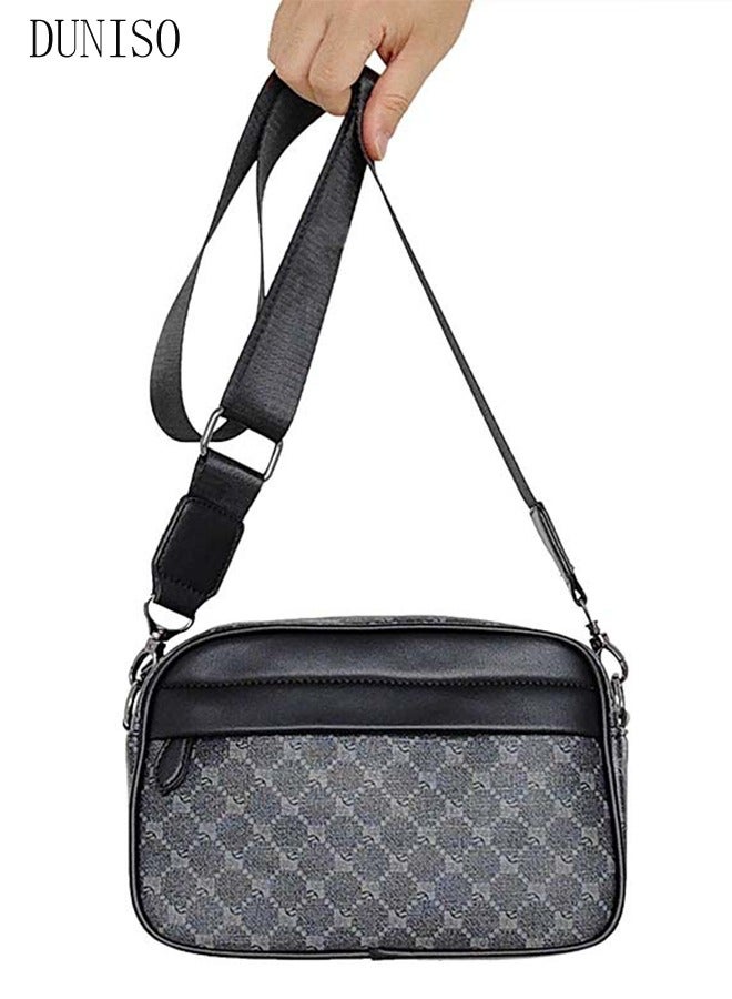 DUNISO Compact Crossbody Bag for Men Waterproof Handbag Multipurpose Shoulder Bag with Buckle Multi-pocket Everyday Carry Bag Sling Bag for Travel Work Sports - Image 5