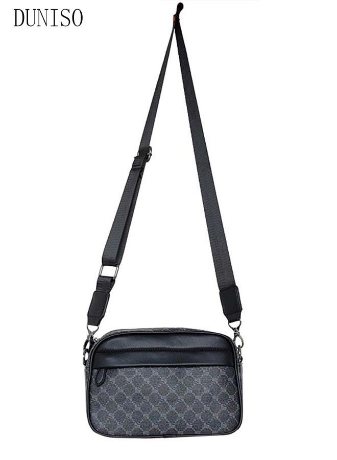 DUNISO Compact Crossbody Bag for Men Waterproof Handbag Multipurpose Shoulder Bag with Buckle Multi-pocket Everyday Carry Bag Sling Bag for Travel Work Sports - Image 2