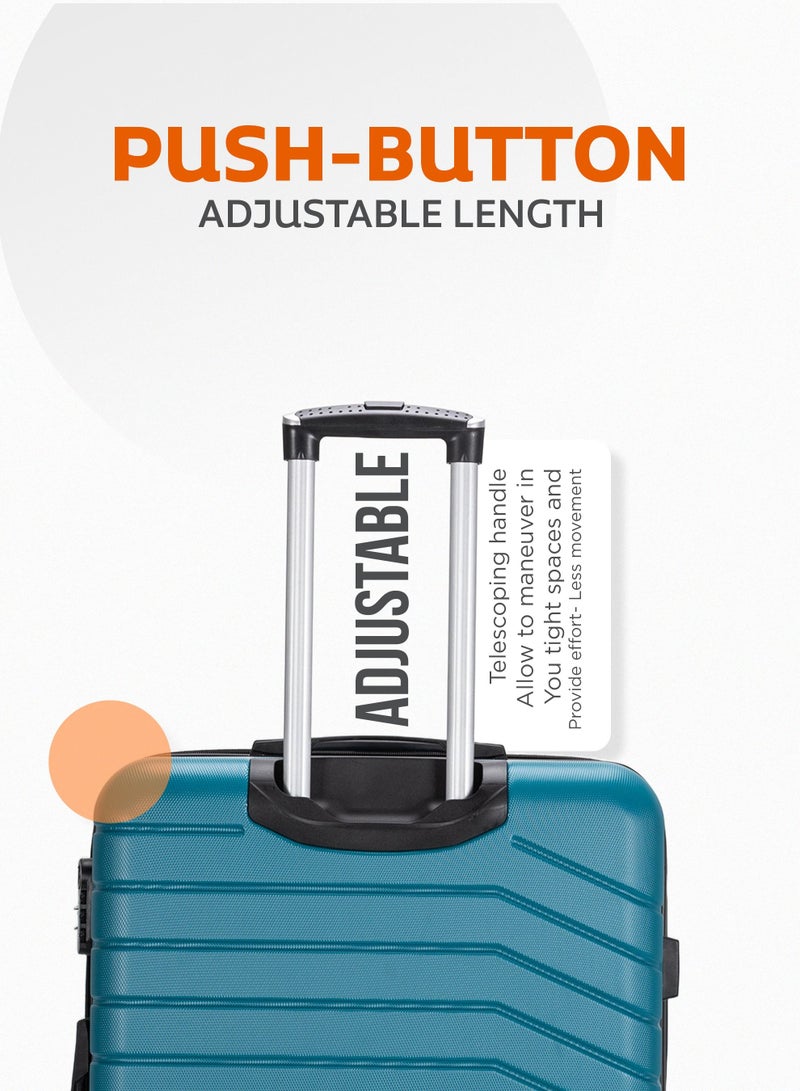 ستارجولد مجموعة حقائب سفر مكونة من 4 قطع من حقائب أمتعة السفر ذات الجانب الصلب من مادة ABS - Image 4