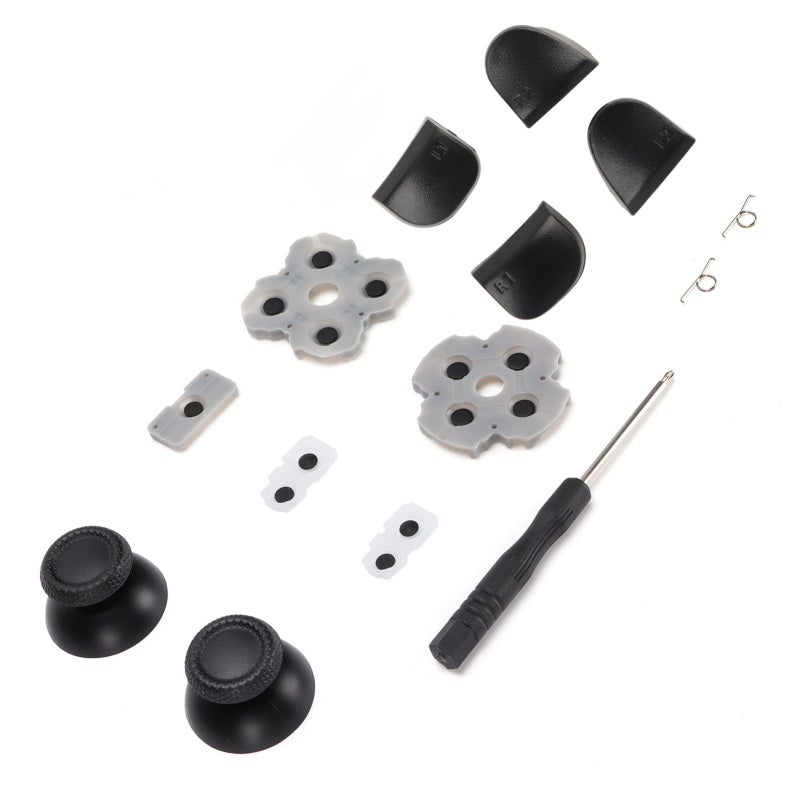 Ps5 Handle Controller Replacement Kit: 1 Set Abs Silicone Repair Parts - Durable Easy Install Conductive Rubber Pad Rocker 3D Cap L12 Replacement Buttons With Screwdriver Included For Ps5 Controller R - Image 5