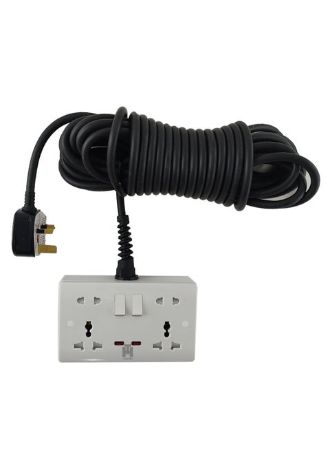 Universal extension socket for heavy duty power supply