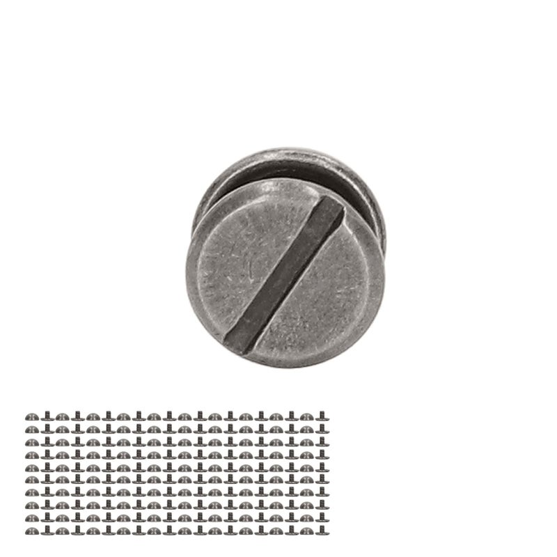 Silver Black 8mm Mushroom Shape Hard Alloy Leather Rivets Kit with Screws and Nuts for Bags Shoes Clothing and Pet Collars - Image 3