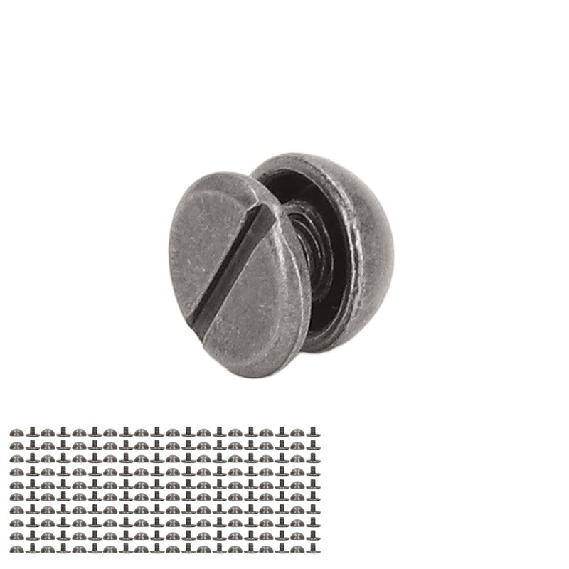 Silver Black 8mm Mushroom Shape Hard Alloy Leather Rivets Kit with Screws and Nuts for Bags Shoes Clothing and Pet Collars - Image 5