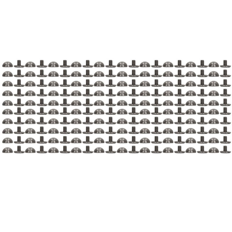 Silver Black 8mm Mushroom Shape Hard Alloy Leather Rivets Kit with Screws and Nuts for Bags Shoes Clothing and Pet Collars - Image 2