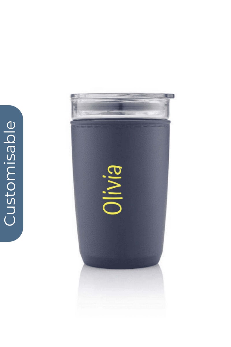 هانز لارسن كوب زجاجي فاخر مخصص مع غلاف واقي معاد تدويره - أزرق - Image 1