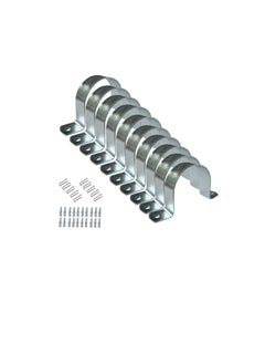 Galvanized GI U Clamps Fastener Hanger Pipe Clamps Clip with Screw and Fischer for Conduit Pipe Fixing Bracket and Support Water Pipe and Gas Pipe 10 Pcs 4 Inch