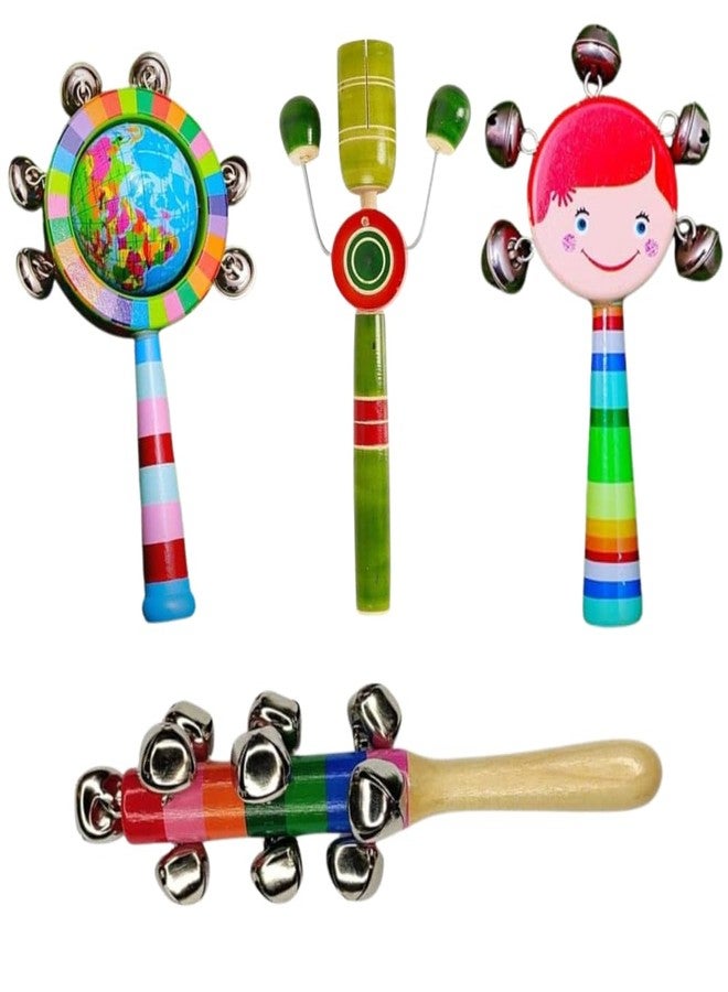 SubiMouIQ Baby Rattle Gift Set - Vibrant & Engaging Toys for Newborns | Colorful Textures, Rattling Sounds & Easy Grasp Design | Enhances Sensory Development & Curiosity | Perfect Baby Gift - Made in India (PACK OF Four) - Image 1