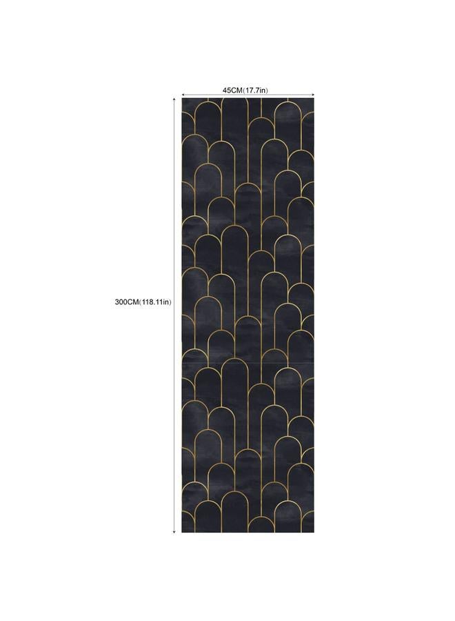 Bluejw Wallpaper Black Gold Arc Background Wallpaper Living Room Bedroom Wall Renovation Furniture Sticker RW022 - Image 1