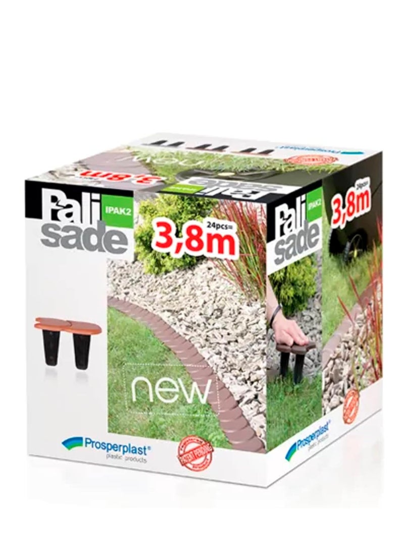 Prosperplast Plaska Stone Palisade Brown 3.8 Meter - Image 1