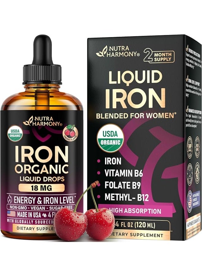 NUTRAHARMONY Liquid Iron Supplement for Women - Image 1