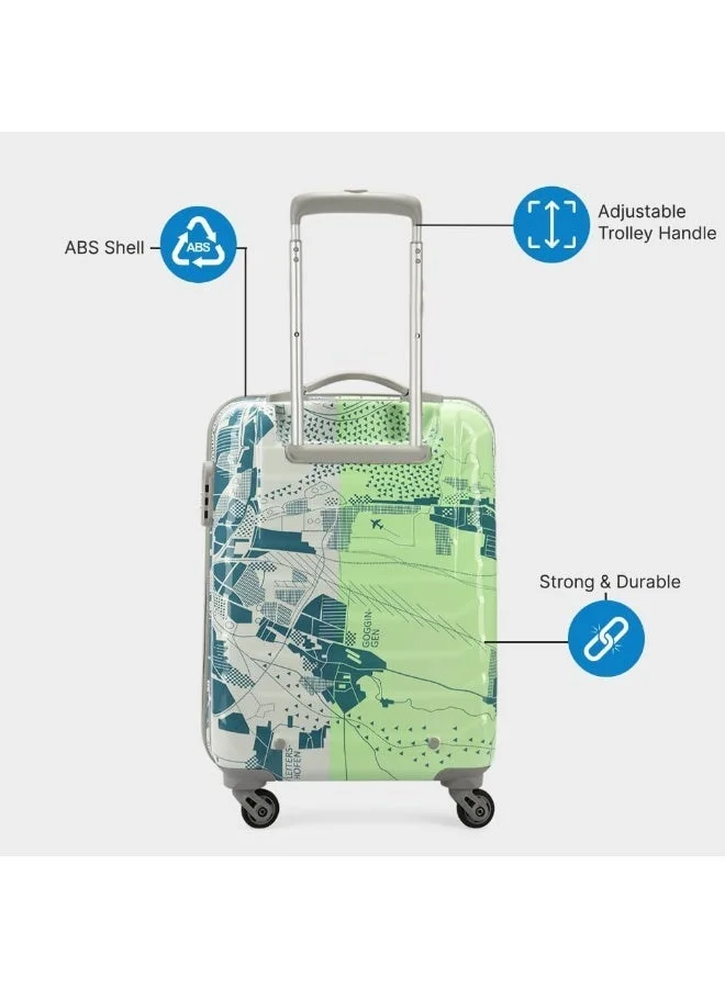 Skybags TROOPER Check-in 24 Inch Polycarbonate (PC+ABS), 4 Spinner Double Wheel Trolley Bags for Travel, Hard Case Lightweight Bag with TSA Lock, Tough Suitcase for Travel (Medium), Pale Green