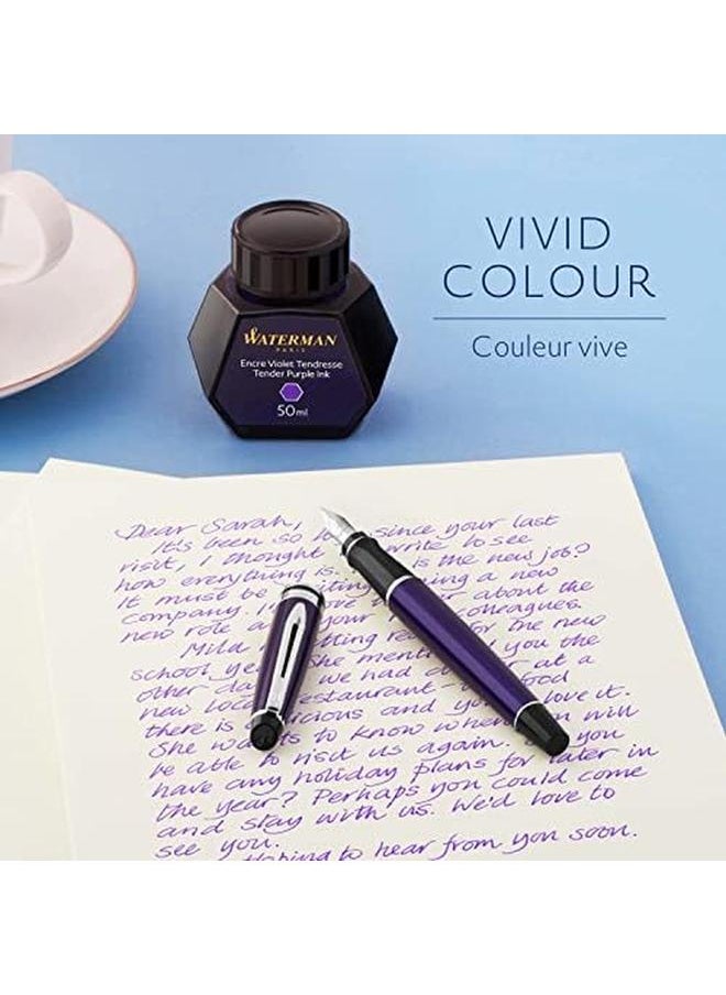 Waterman - Liquid Ink For Fountain Pens 50 Ml Tender Purple S0110750 By - Image 1