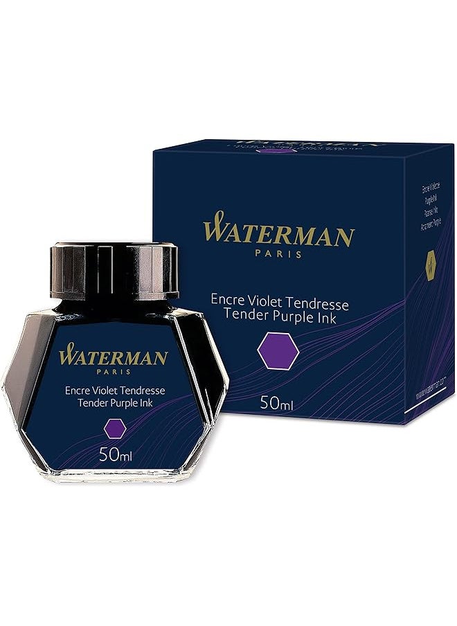 Waterman - Liquid Ink For Fountain Pens 50 Ml Tender Purple S0110750 By - Image 1