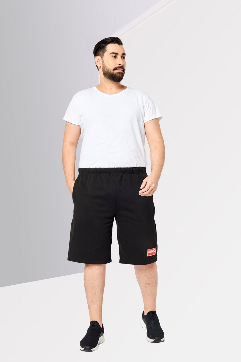 Kenzo Men Embroidered Basic Shorts, Black - Image 2
