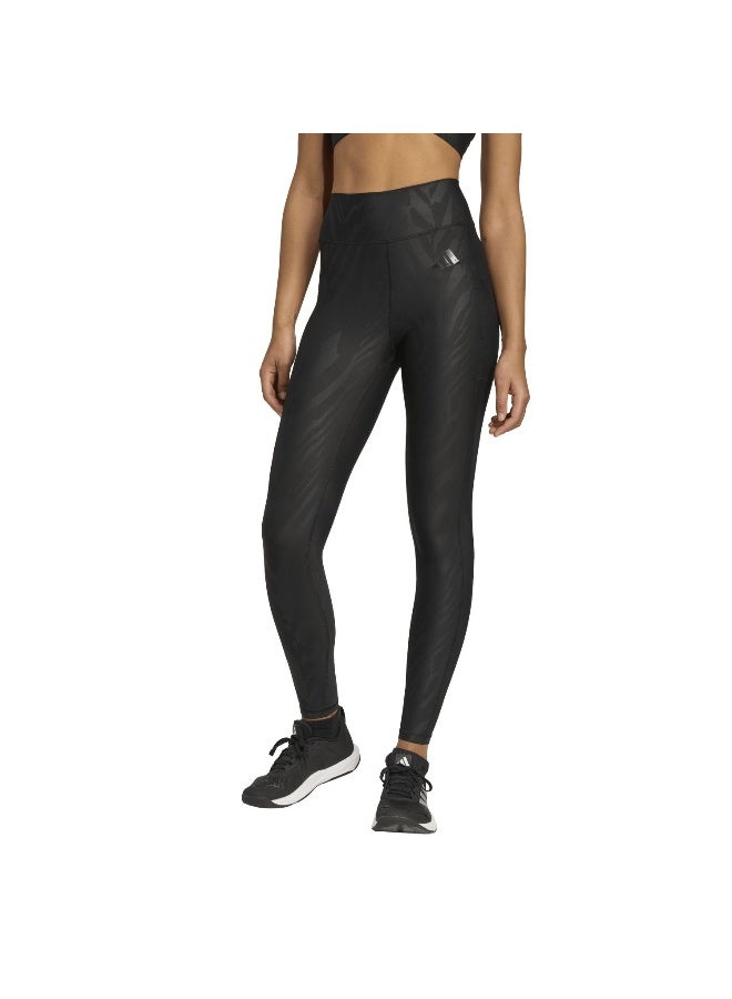 Adidas Optime Aop Black Training Tights For Women XS  - Image 2