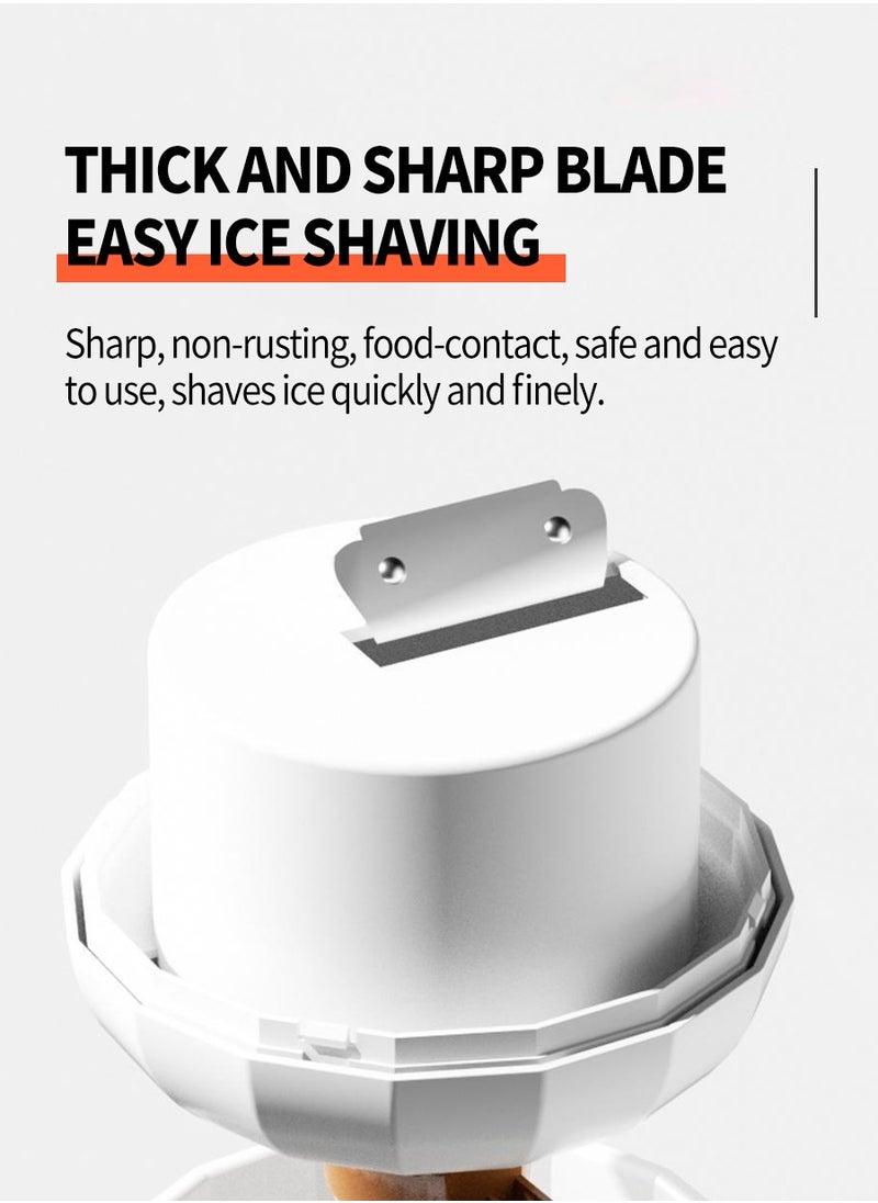 Shaved Ice Machine Manual Hand Crank Small Ice Crusher Machine for Home Use Portable Snow Cone Machine Ice Shaver Machine Slushy Maker Machine for Fast Coarse Fine Chips Slushies