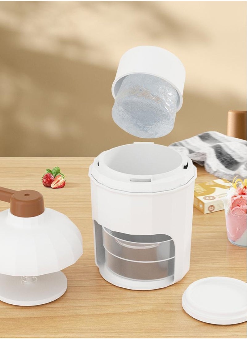 Shaved Ice Machine Manual Hand Crank Small Ice Crusher Machine for Home Use Portable Snow Cone Machine Ice Shaver Machine Slushy Maker Machine for Fast Coarse Fine Chips Slushies