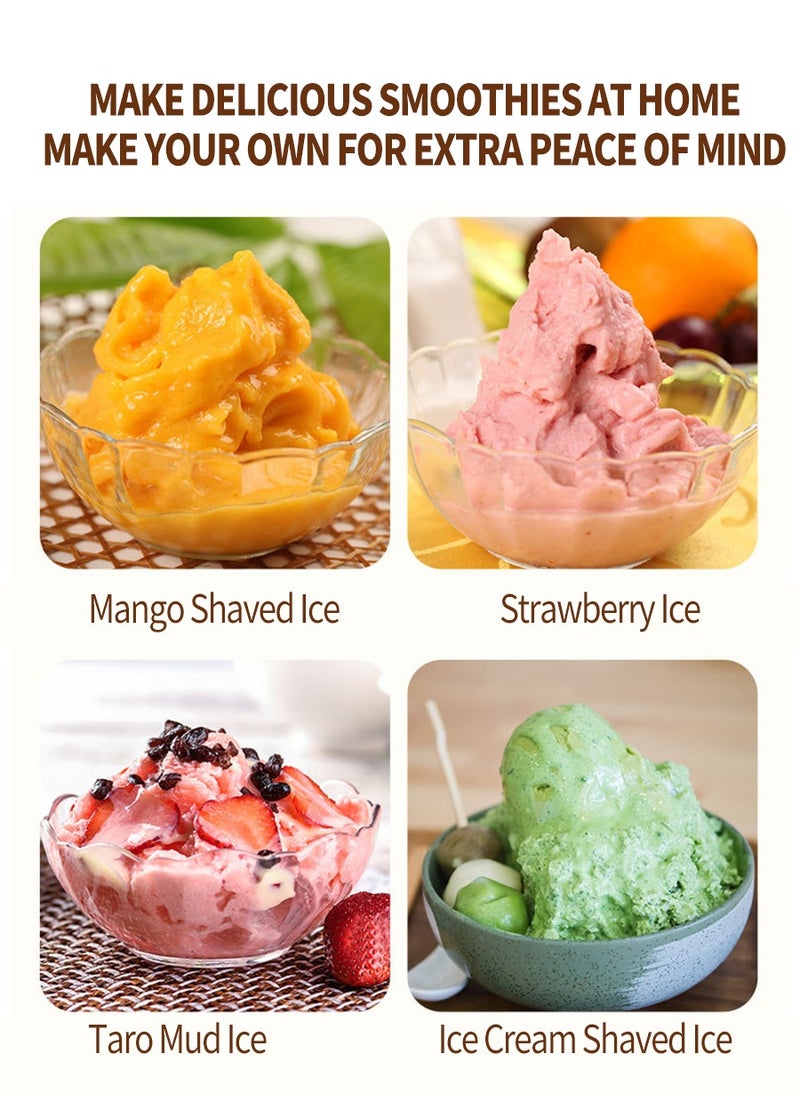 Shaved Ice Machine Manual Hand Crank Small Ice Crusher Machine for Home Use Portable Snow Cone Machine Ice Shaver Machine Slushy Maker Machine for Fast Coarse Fine Chips Slushies
