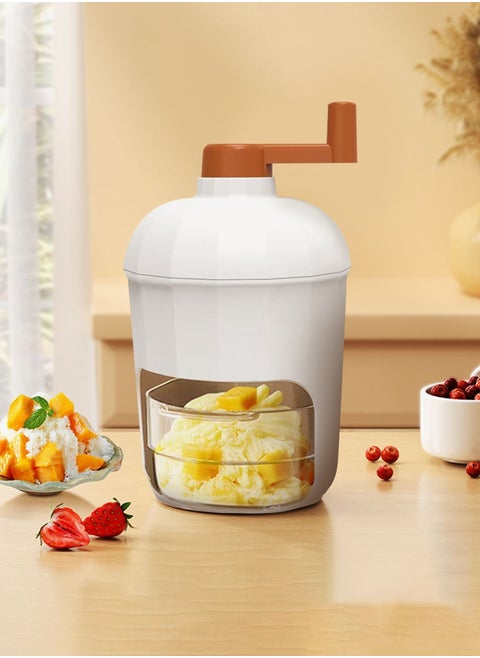 Shaved Ice Machine Manual Hand Crank Small Ice Crusher Machine for Home Use Portable Snow Cone Machine Ice Shaver Machine Slushy Maker Machine for Fast Coarse Fine Chips Slushies