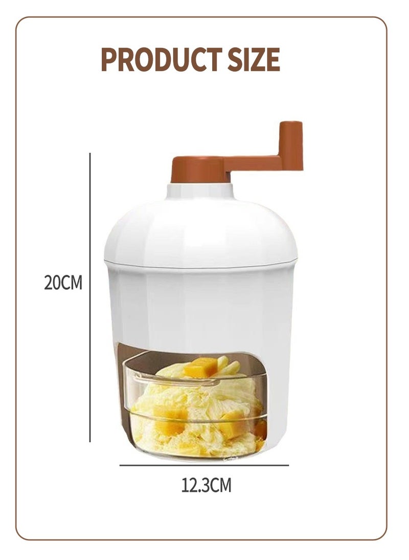 Shaved Ice Machine Manual Hand Crank Small Ice Crusher Machine for Home Use Portable Snow Cone Machine Ice Shaver Machine Slushy Maker Machine for Fast Coarse Fine Chips Slushies