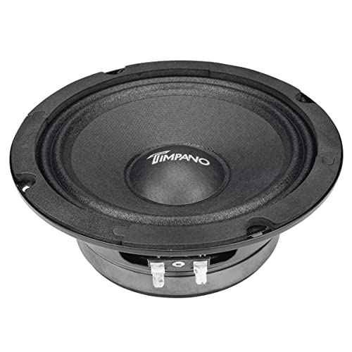 Timpano 6.5 Inch Shallow Midrange Speaker 500 Watts TPT-MR6-4 PRO Bundle 6.5 Midrange Speakers 4 Ohm Shallow Mount Car Audio Speaker, Pro Audio Loudspeaker Compact for Doors (Pair) - Image 5