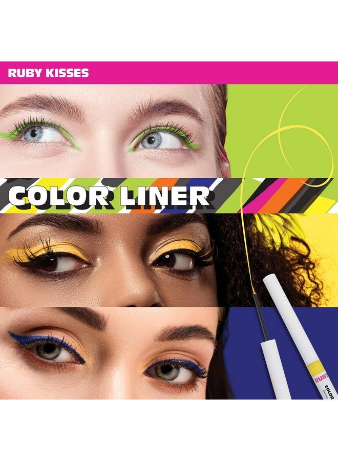 Ruby Kisses كحل سائل ملون مقاوم للماء يدوم طويلاً 3 مل (0.10 أونصة سائلة) (أبيض) - Image 4