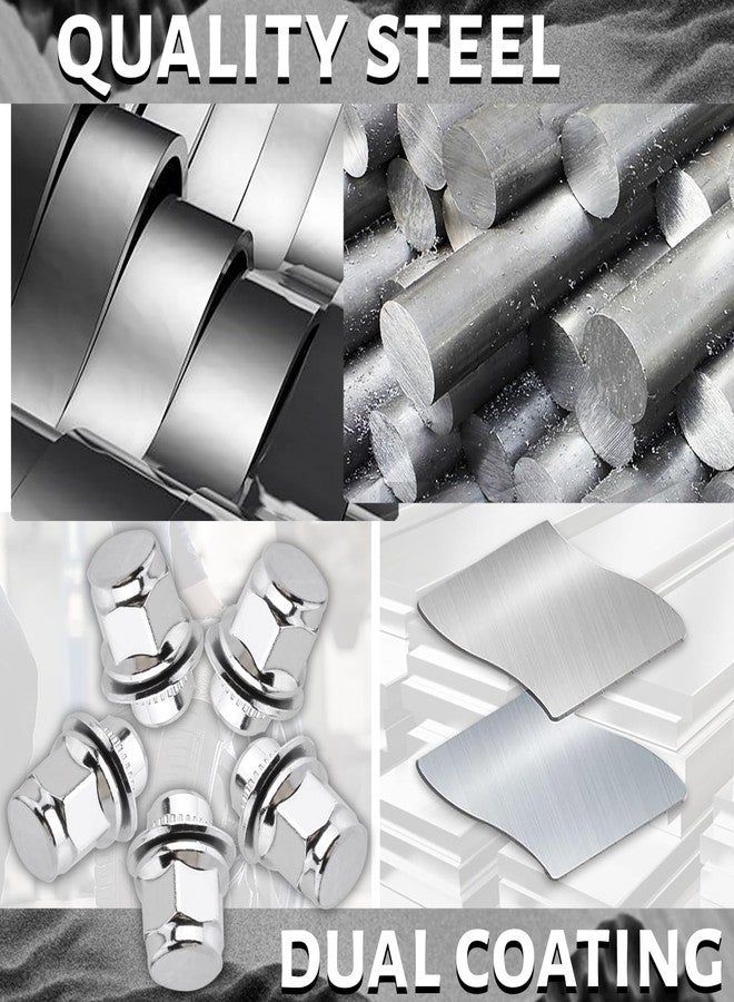 Reeauto M12x1.25 Lug Nuts with Mag Flat Seat 20 pcs 13/16" 21mm Hex 1.46x1.18 Chrome Compatible with Q70 Q45 Q50 G37 I30, 350Z 370Z 200SX, Subaru Forester BRZ Outback WRX Legacy - Image 4