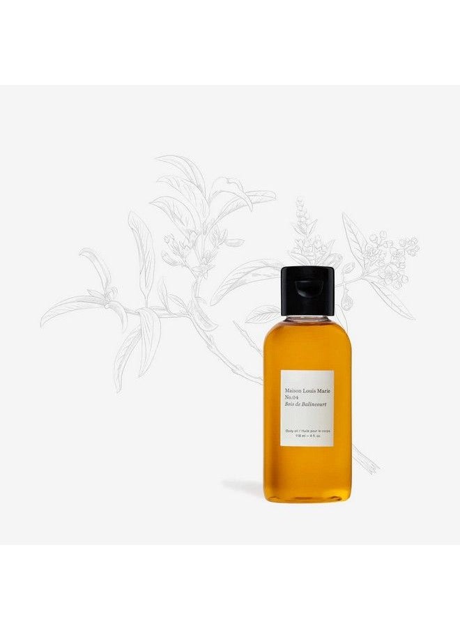 Maison Louis Marie - No.04 Bois De Balincourt Natural Body Oil ; Luxury Clean Beauty + Nontoxic Fragrance (4 Fl Oz ; 118 Ml) - Image 1