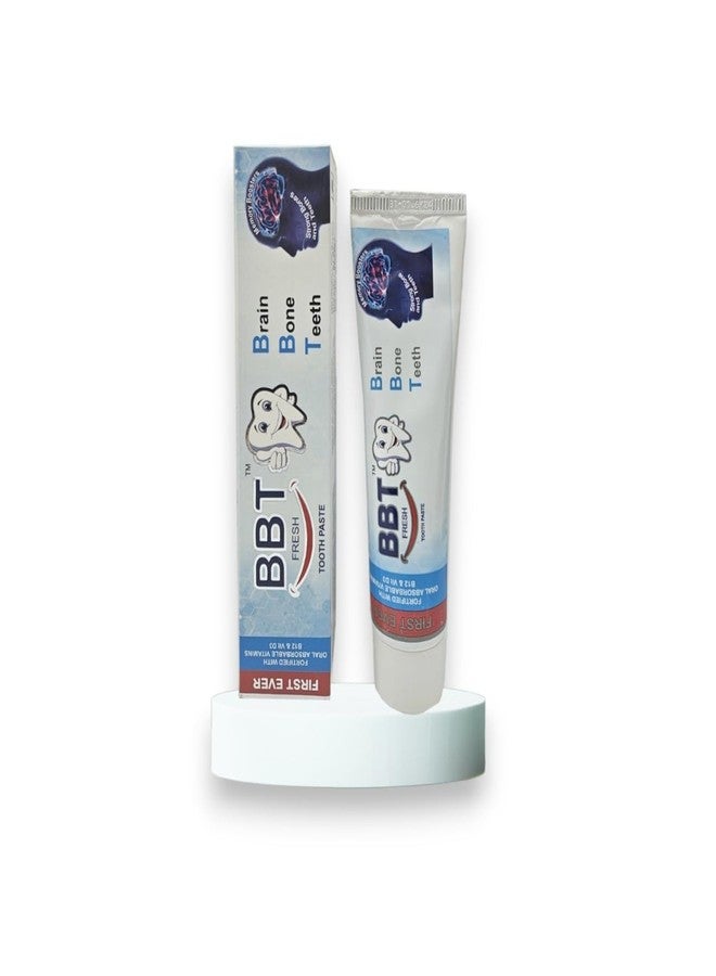 BBT Fresh Toothpaste | Fortified with Vitamins B12 & D | Supports Memory, Strong Bones & Healthy Teeth | 100g - Image 1