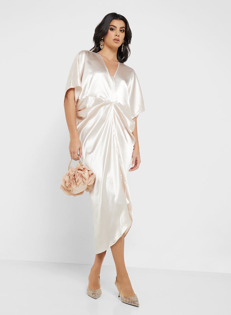 فيرو مودا فستان ساتان بتصميم توليب - Image 1