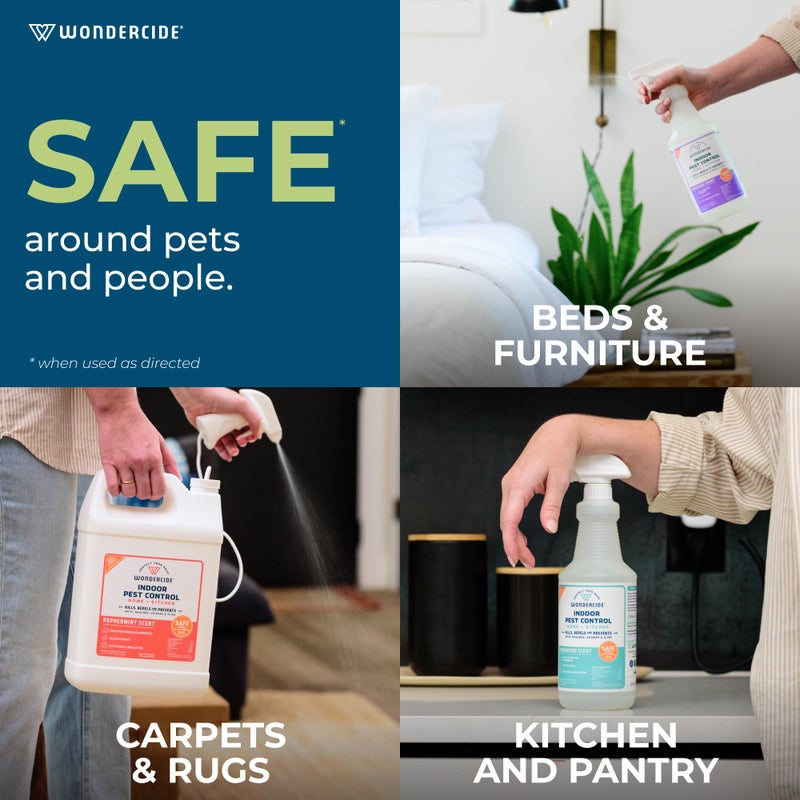 Wondercide - Indoor Pest Control Spray for Home and Kitchen - Ant, Roach, Spider, Fly, Flea, Bug Killer and Insect Repellent - with Natural Essential Oils - Pet and Family Safe â€” Peppermint 16 oz - Image 4