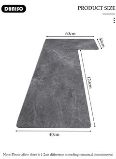 DUNISO 2 PCS  Kitchen Mats and Rugs Set , Non Slip Heavy Duty Standing Mat, Quick Dry Diatom Mud Floor Mat,  Extra Soft and Absorbent Floor Mats for  Kitchen, Bath, Office, Laundry(40*60cm+40*120cm)  - Image 4
