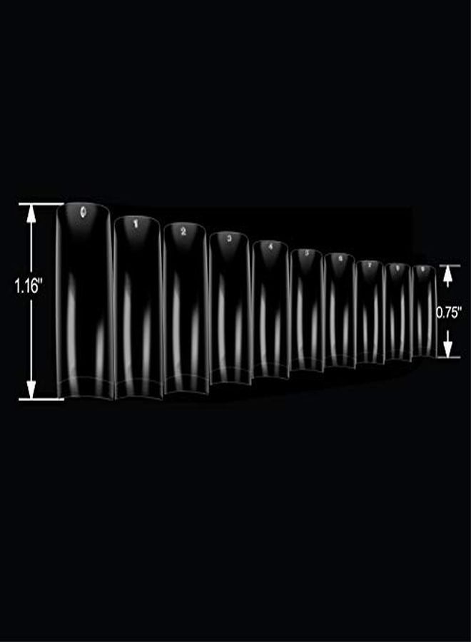 Vivace نصائح أظافر صناعية واضحة ملكية 500 بحجم 10 مع علبة بلاستيكية شفافة لمتجر الأظافر صالون الأظافر - Image 4