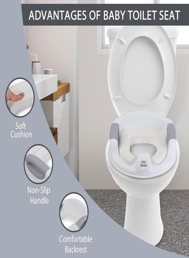HEVEA Baby Potty Training Seat for Kids Boys Girls Toddlers Toilet Training Seat Potty Seat for Baby with Detachable Cushion Sturdy Handle and comfortable Backrest,Safe Urine Guard (1 to 8 Years) - Image 4