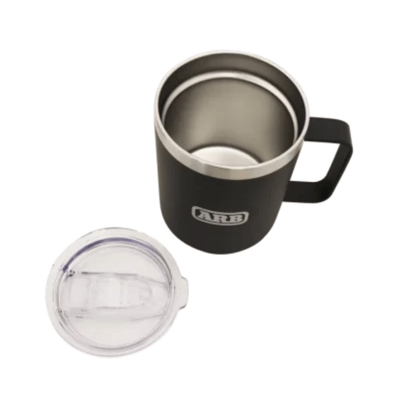 ARB Camper Mug with Anti-Spill Lid 320ml – 2170194, Double Wall 304 Stainless Steel Coffee Mug for Camping, Travel, Off Road, 4x4, Overlanding & Outdoor Use, Charcoal - Image 2