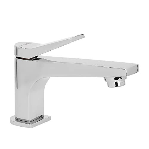 Hindware F410001CP Edge Pillar Tap | Foam Flow | Cold Only | Wash Basin Tap | Brass with Chrome Finish - Image 1