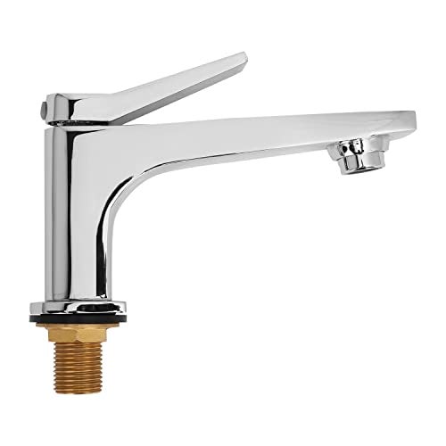 Hindware F410001CP Edge Pillar Tap | Foam Flow | Cold Only | Wash Basin Tap | Brass with Chrome Finish - Image 3
