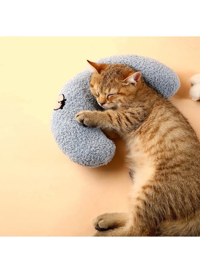 Les Arbres Fair Little Pillow for Cats, Ultra Soft Fluffy Pet Calming Toy Half Donut Cuddler for Joint Relief Sleeping Improve Machine Washable - Image 2