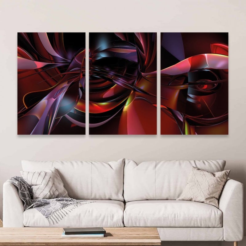 Marktna Three luxurious canvas prints with a modern design and a hollow frame, measuring (120×60), three pieces - Image 1
