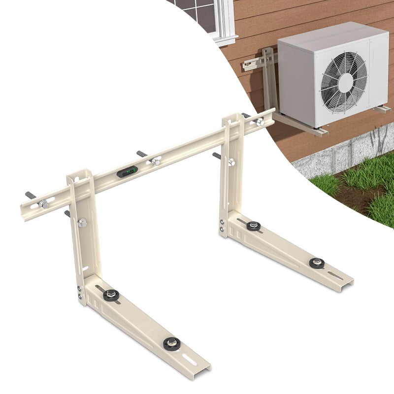 Cestluck Mini Split AC Bracket Wall Mount for Ductless Mini Split ACHeating System 7000 9000 12000 BTU Outdoor Crossbar Wall Mounting Bracket Air Conditioning Support Hanging Bracket Max 400 LBS