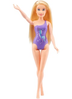 MGA Entertainment Dream Ella 578710EUC MGA's Splash Doll-ARIA-11.5"/29.2cm Fashion Doll with Blonde Hair & Purple Swimsuit with Colourful Unicorn Graphic  - Image 1