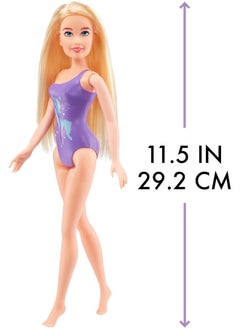 MGA Entertainment Dream Ella 578710EUC MGA's Splash Doll-ARIA-11.5"/29.2cm Fashion Doll with Blonde Hair & Purple Swimsuit with Colourful Unicorn Graphic  - Image 5